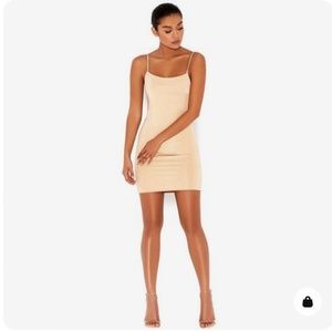 Spaghetti Strap Midi Dress in Nude
